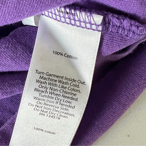 Vineyard Vines University Of Louisiana T-Shirt Long Sleeve Purple Men’s - Picture 9 of 9